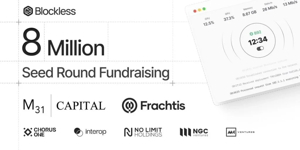 Bless network 8 million seed round fundraising